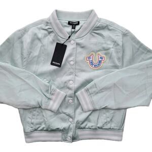 New True Religion Women Varsity Jacket Size XL